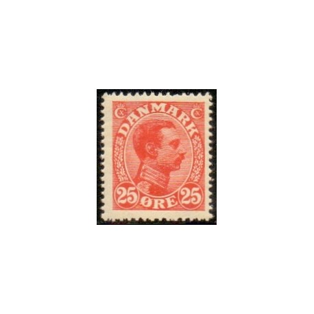 1921-22. Chr. X. 25 Øre.  AFA nr. 126 postfrisk  Ubrugt Stemplet FDC
