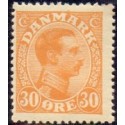 1921-22. Chr. X. 30 Øre.  AFA nr. 127 postfrisk    Ubrugt Stemplet FDC
