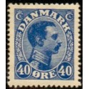 1921-22. Chr. X. 40 Øre.  AFA nr. 128 postfrisk   Ubrugt Stemplet FDC