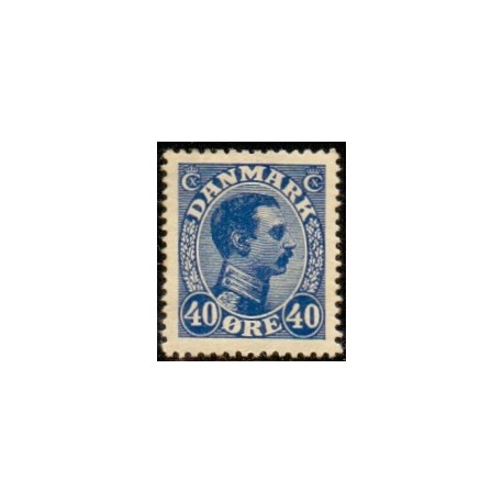 1921-22. Chr. X. 40 Øre.  AFA nr. 128 postfrisk   Ubrugt Stemplet FDC
