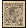 1921-22. Chr. X. 50 Øre.  Olivgrå. AFA nr. 129 postfrisk  Ubrugt Stemplet FDC