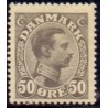1921-22. Chr. X. 50 Øre  Grå. AFA nr. 129a postfrisk  Ubrugt Stemplet FDC