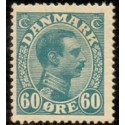 1921-22. Chr. X. 60 Øre . AFA nr. 130 postfrisk  Ubrugt Stemplet FDC
