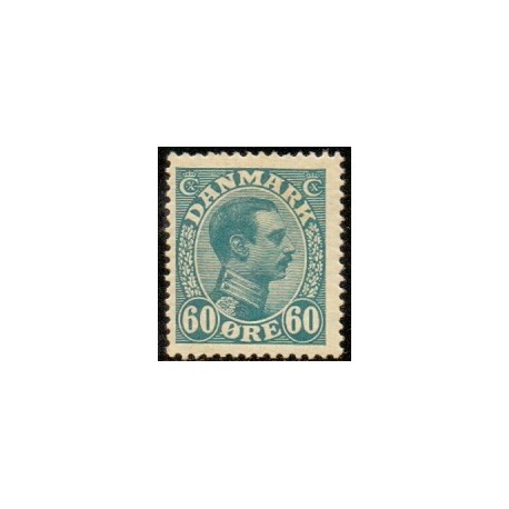 1921-22. Chr. X. 60 Øre . AFA nr. 130 postfrisk  Ubrugt Stemplet FDC
