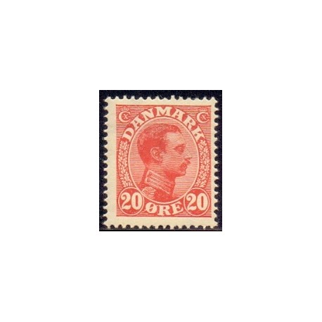 1925-26. Chr. X. 20 Øre, AFA nr. 147 postfrisk   Ubrugt Stemplet FDC