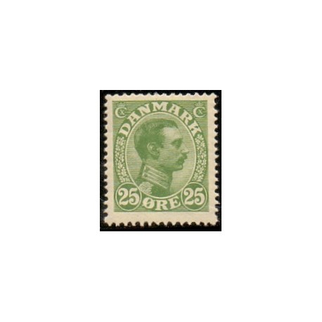 1925-26. Chr. X. 25 Øre, AFA nr. 148 postfrisk   Ubrugt Stemplet FDC