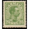 1925-26. Chr. X. 25 Øre, AFA nr. 148 postfrisk   Ubrugt Stemplet FDC