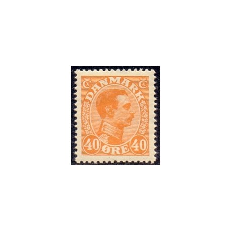 1925-26. Chr. X. 40 Øre, AFA nr. 150 postfrisk   Ubrugt Stemplet FDC