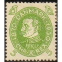 1930. Chr. X. 60-års fødselsdag, 5 Øre AFA nr. 186 postfrisk   Ubrugt Stemplet FDC
