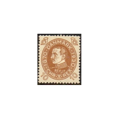 1930. Chr. X. 60-års fødselsdag, 10 Øre AFA nr. 189 postfrisk   Ubrugt Stemplet FDC