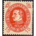1930. Chr. X. 60-års fødselsdag, 15 Øre AFA nr. 190 postfrisk   Ubrugt Stemplet FDC