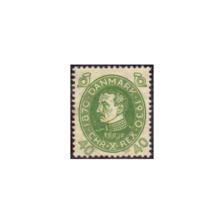1930. Chr. X. 60-års fødselsdag, 40 Øre AFA nr. 195 postfrisk  Ubrugt Stemplet FDC