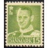 1948-50. Frederik IX 15 øre, tp. III. AFA nr. 306 postfrisk    Stemplet FDC