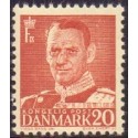 1948-50. Frederik IX 20 øre, tp. I. AFA nr. 307a postfrisk      Stemplet FDC