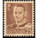 1948-50. Frederik IX, 25 øre, tp. II. AFA nr. 308 postfrisk     Stemplet FDC