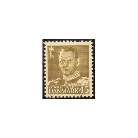 1948-50. Frederik IX, 45 øre, AFA nr. 311 postfrisk   Stemplet FDC