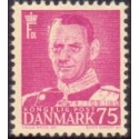 1948-50. Frederik IX, 75 øre, AFA nr. 314 postfrisk      Stemplet FDC