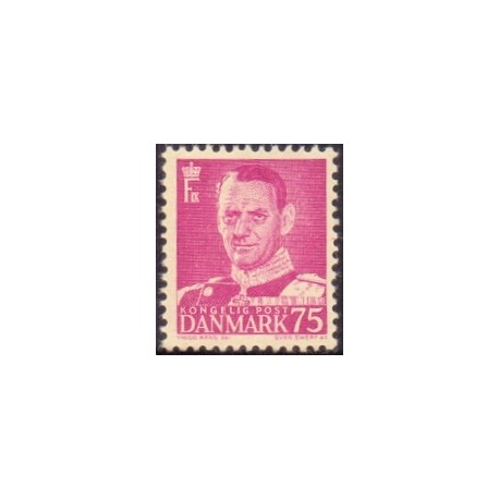 1948-50. Frederik IX, 75 øre, AFA nr. 314 postfrisk      Stemplet FDC