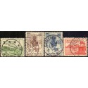 1937. Chr. X. Sølvjubilæum. AFA nr. 239-42. postfrisk  Stemplet FDC
