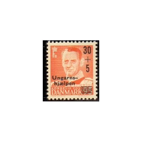 1957. Ungarnshjælpen.  AFA nr. 369 postfrisk  Stemplet FDC