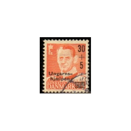 1957. Ungarnshjælpen.  AFA nr. 369 postfrisk  Stemplet FDC