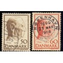1969. Frederik IX's 70-års fødselsdag. AFA nr. 480-81 postfrisk Stemplet FDC