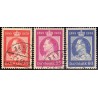 1959. Frederik IX's 60-års fødselsdag. AFA nr. 374-76 postfrisk       Stemplet FDC