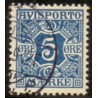 Avisporto. 1907. 5 Øre, blå. AFA. nr. 2,, ubrugt, postfrisk, stemplet