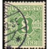 Avisporto. 1914-15. 8 Øre, grøn, AFA. nr. 14  ubrugt, postfrisk, stemplet