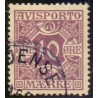 Avisporto. 1914-15. 10 Øre, lilla, AFA. nr. 15 ubrugt, postfrisk, stemplet