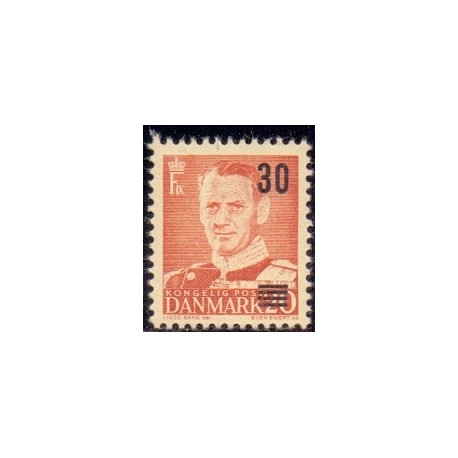 1955-56. Provisorier. 30/20 Øre. tp. I AFA nr. 363a postfrisk   Stemplet FDC
