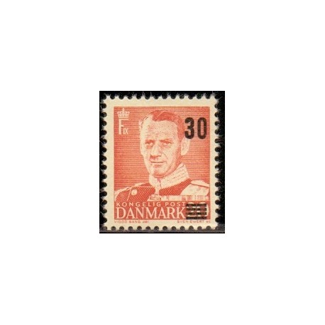 1955-56. Provisorier. 30/20 Øre. tp. I AFA nr. 363b postfrisk  Stemplet FDC
