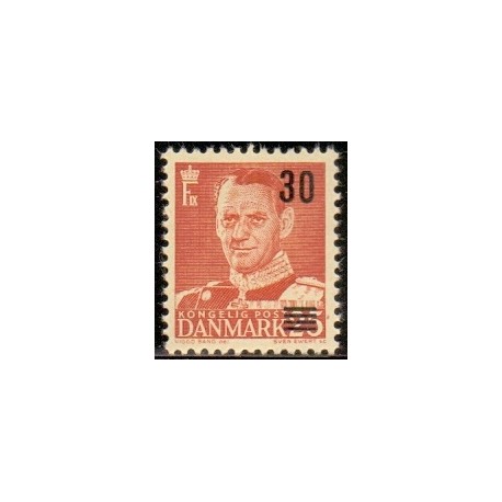 1955-56. Provisorier. 30/25 Øre. AFA nr. 364a postfrisk   Stemplet FDC