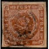 1854. 4 Skilling, brun, AFA nr. 4 **, postfrisk, ubrugt, stemplet