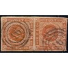 1854. 4 Skilling, brun, AFA nr. 4 **, postfrisk, ubrugt, stemplet