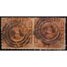 1863. 4 Skilling, brun, AFA nr. 9 **/MNH, postfrisk, ubrugt, stemplet