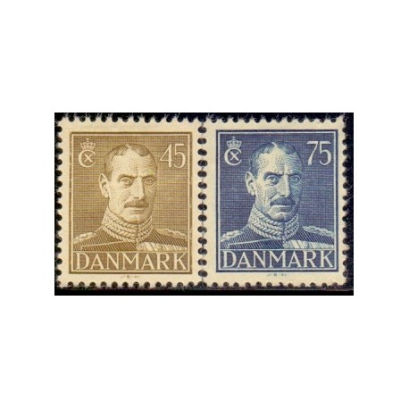 1946. Suppleringsværdier. AFA nr. 296-97 postfrisk    Stemplet FDC