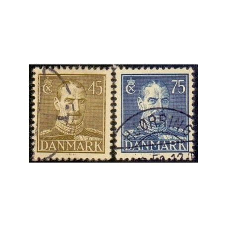1946. Suppleringsværdier. AFA nr. 296-97 postfrisk    Stemplet FDC