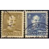 1946. Suppleringsværdier. AFA nr. 296-97 postfrisk    Stemplet FDC