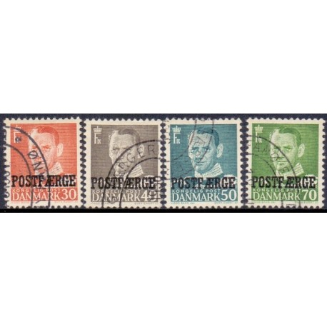 Danmark Postfærge 1949. nye værdier AFA nr. 37-40  **/MNH  stemplet/used