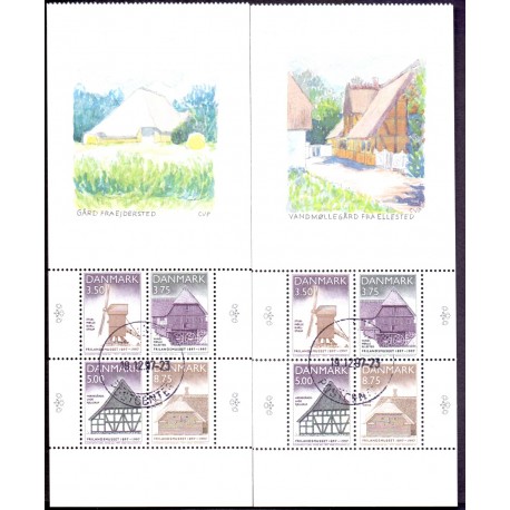 1997. Frilandsmuseet 100 år. AFA nr. 1143A-B postfriske miniark       Stemplet FDC
