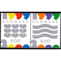 1999. Millenniumfrimærker. AFA nr. 1232-33 postfrisk     Stemplet FDC