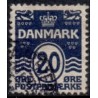 1912. Bølgelinie, 20 Øre, SORTBLÅ. AFA nr. 66a, postfrisk  Ubrugt Stemplet FDC
