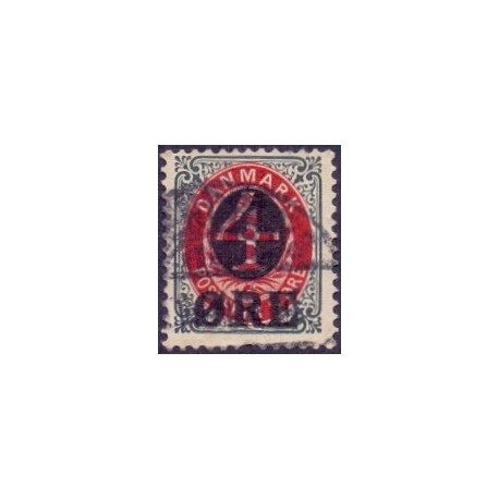 1904. Provisorier, 4/8 Øre, Vm. III AFA nr. 40,  postfrisk   Ubrugt Stemplet FDC