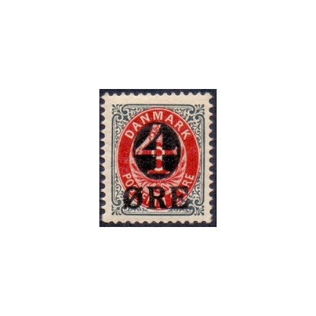 1904. Provisorier, 4/8 Øre, Vm. II AFA nr. 40B,  postfrisk   Ubrugt Stemplet FDC