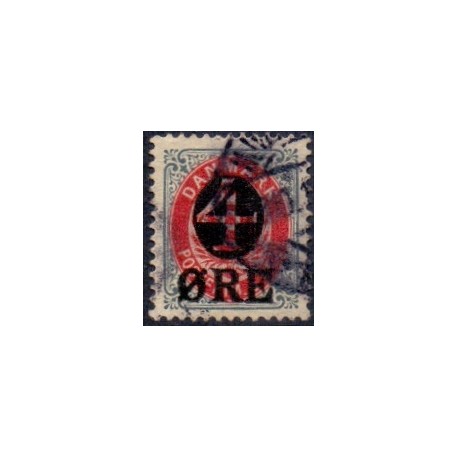 1904. Provisorier, 4/8 Øre, Vm. II AFA nr. 40B,  postfrisk   Ubrugt Stemplet FDC