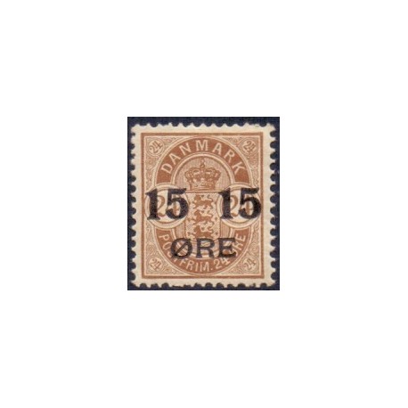 1904. Provisorier, 15/24 Øre, AFA nr. 41,  postfrisk   Ubrugt Stemplet FDC
