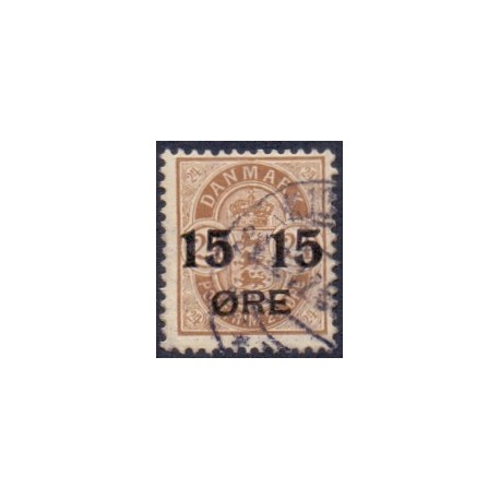 1904. Provisorier, 15/24 Øre, AFA nr. 41,  postfrisk   Ubrugt Stemplet FDC
