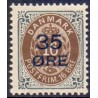 1912. 35-Øres provisorier, 35/16 Øre, AFA nr. 60, postfrisk  Ubrugt Stemplet FDC