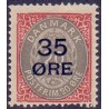 1912. 35-Øres provisorier, 35/20 Øre, AFA nr. 61, postfrisk  Ubrugt Stemplet FDC